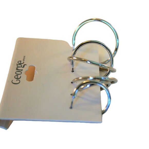 🌼🌼George silver tone hoops set of 3 NWT🌼🌼 - Picture 2 of 2